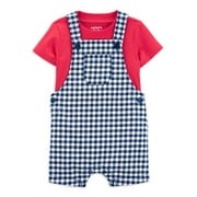 Carter's Child of Mine Boy's Breathable Cotton Overall, 2-Piece Set Size 18 Months